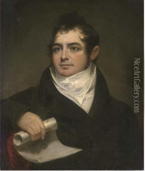 Portrait Of A Gentleman Oil Painting - John James Masquerier