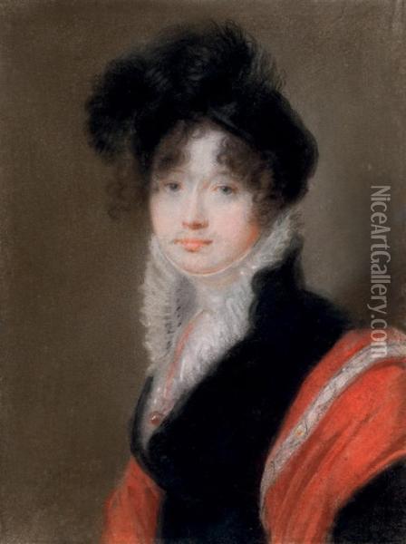 Portrait Of Princess Anastasia Valentinovna Shcherbatov (1774-1841) Oil Painting - Orest Adamovich Kiprenskii