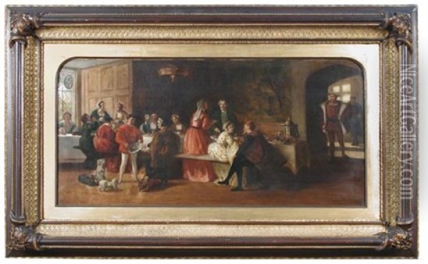 Henry Viii And His Court Oil Painting - David Wilkie Wynfield