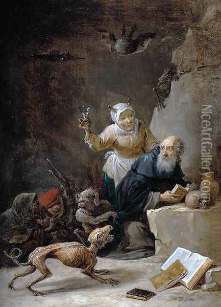 The Temptation of St Anthony (3) Oil Painting - David The Younger Teniers