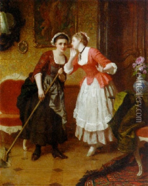 The Secret Oil Painting - Wilhelm August Lebrecht Amberg