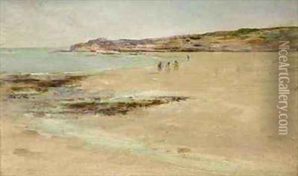 Coast Scene Tothwen Bay Oil Painting - Vickers Deville