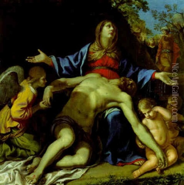 The Pieta Oil Painting - Pietro Paolo Baldini