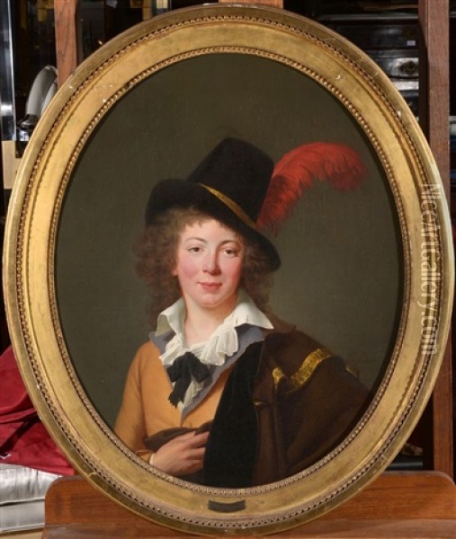 Portrait De Francois, Marquis De Bassompierre Oil Painting - Louis-Andre-Gabriel Bouchet