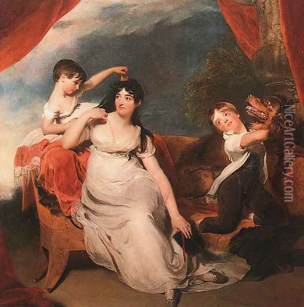 Mrs. Henry Baring and her Children 1817 Oil Painting - Sir Thomas Lawrence