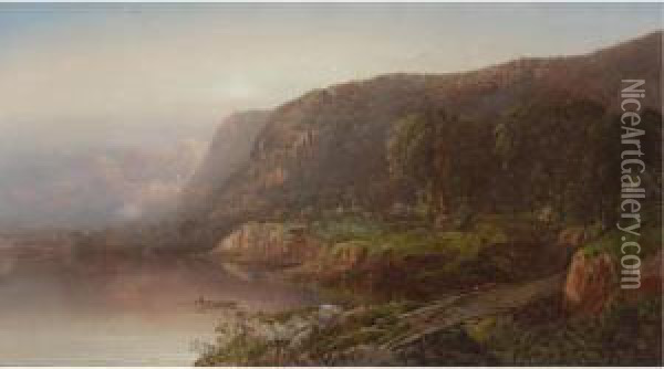Along The Ohio River Oil Painting - William Louis Sonntag