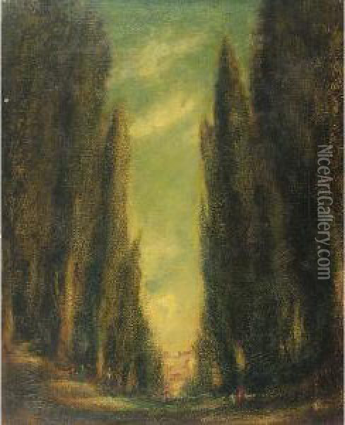 Cipressi Oil Painting - Harold Broadfield Warren
