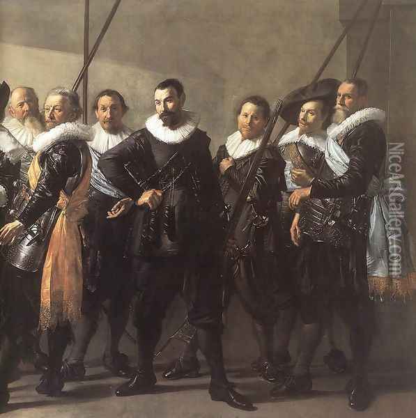 The Meagre Company (detail 2) 1633-37 Oil Painting - Frans Hals