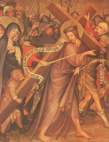 Bearing the Cross 1427 Oil Painting - Tamas Kolozsvari