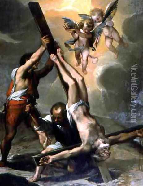 The Crucifixion of Saint Peter Oil Painting - Ventura Salimbeni