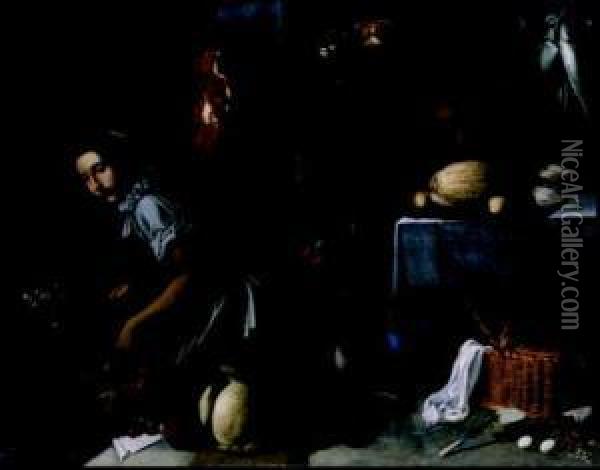 Napoli, 1615 Circa - 1660 Oil Painting - Giuseppe Recco