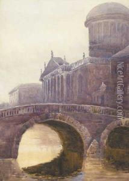 The Four Courts Oil Painting - Rose Barton