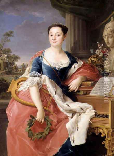 Portrait Of Princess Giacinta Orsini Buoncampagni Ludovisi 1758 Oil Painting - Pompeo Gerolamo Batoni