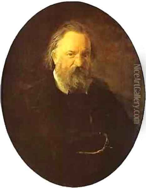 Portrait Of Maria Gabayeva 1886 Oil Painting - Nikolai Nikolaevich Ge