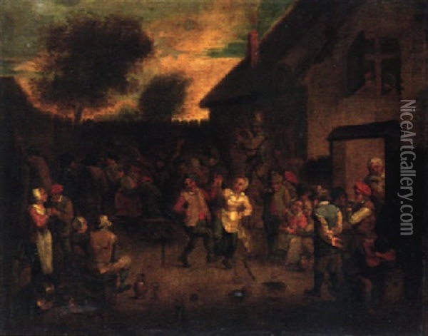 Bauerliche Festgesellschaft Oil Painting - Pieter Bruegel the Elder