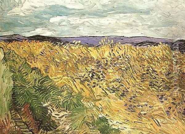 Wheat Field With Cornflowers Oil Painting - Vincent Van Gogh