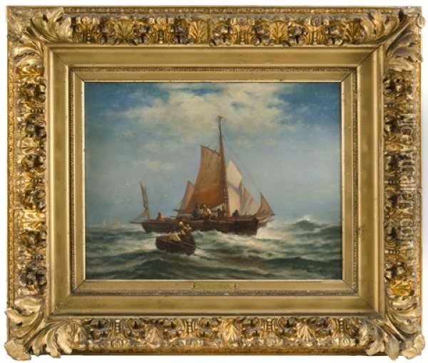 Fishing Boats Oil Painting - Edward Moran