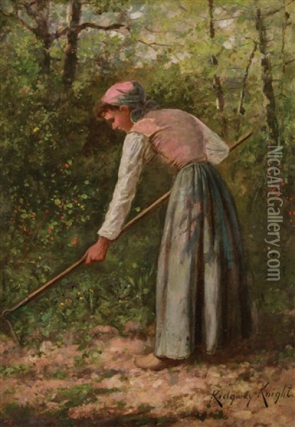 La Belle Jardiniere Oil Painting - Daniel Ridgway Knight