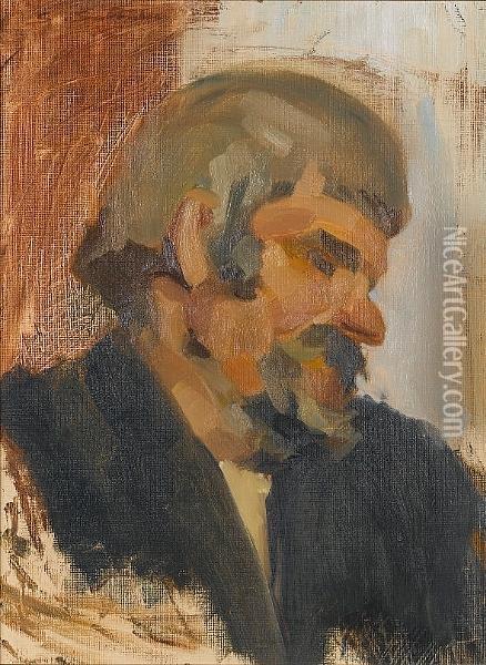 Portrait Of A Man Oil Painting - Symeon Sabbides