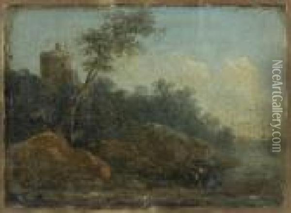 Pecheurs Pres Du Rivage Oil Painting - Loutherbourg, Philippe de