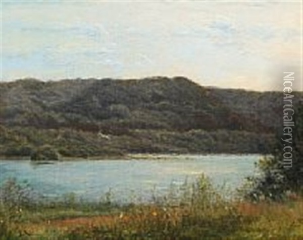 Forest Lake Oil Painting - Godfred Christensen