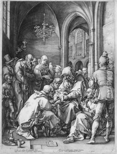 The Circumcision, From The Life Of The Virgin Oil Painting - Hendrick Goltzius