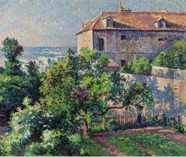 Montmartre, La Maison De Suzanne Valadon Oil Painting - Maximilien Luce