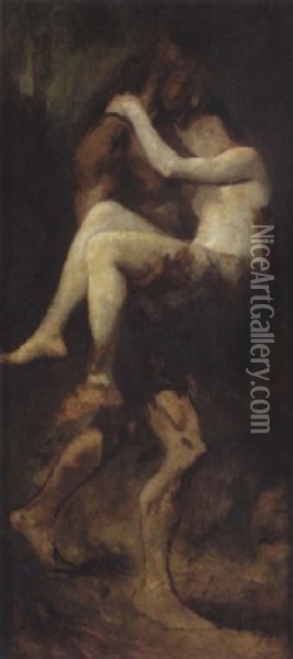 Deux Personnages De La Tribu De Cain Oil Painting - Fernand Cormon