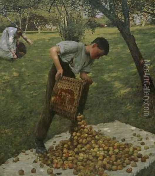Cider Apples Oil Painting - Henry Herbert La Thangue