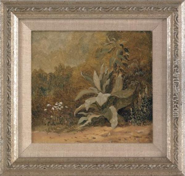 Floral Landscape Oil Painting - Xanthus Russell Smith