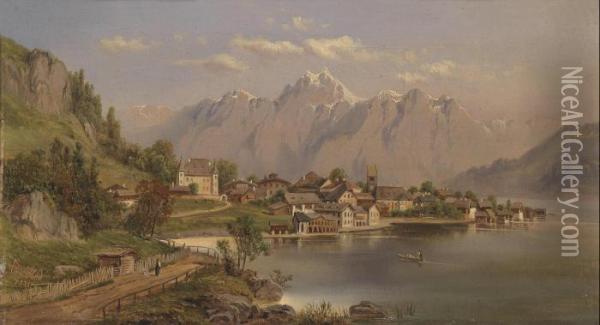 View Of Zell Am See Oil Painting - Edmund Hod