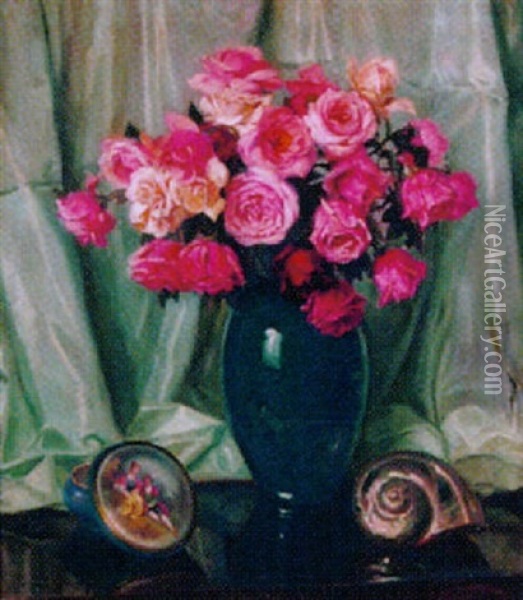 Floral Still Life Oil Painting - Ernest De Nagy