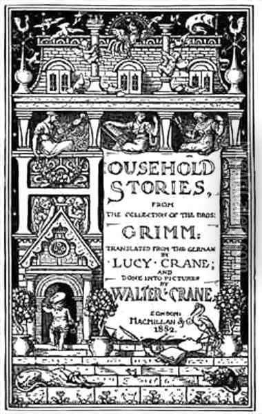 Front Cover of Household Stories Oil Painting - Walter Crane
