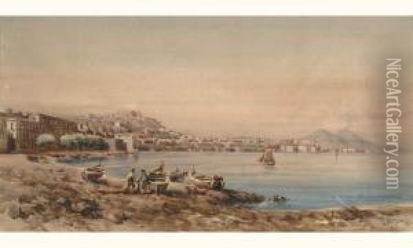 Naples Oil Painting - Giovanni Giordano Lanza