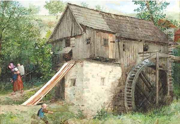 An old saw mill Oil Painting - William Charles Thomas Dobson