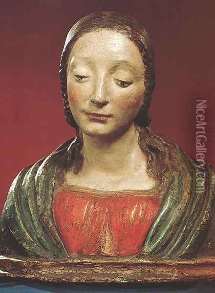 Bust of a Saint Oil Painting - Matteo Civitale