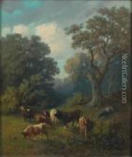 La Sieste Du Vacher Oil Painting - Constant Troyon