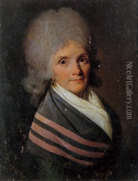 Portrait De Francoise-josephine-julie Leduc, Belle-mere De Louis-leopold Boilly Oil Painting - Louis Leopold Boilly
