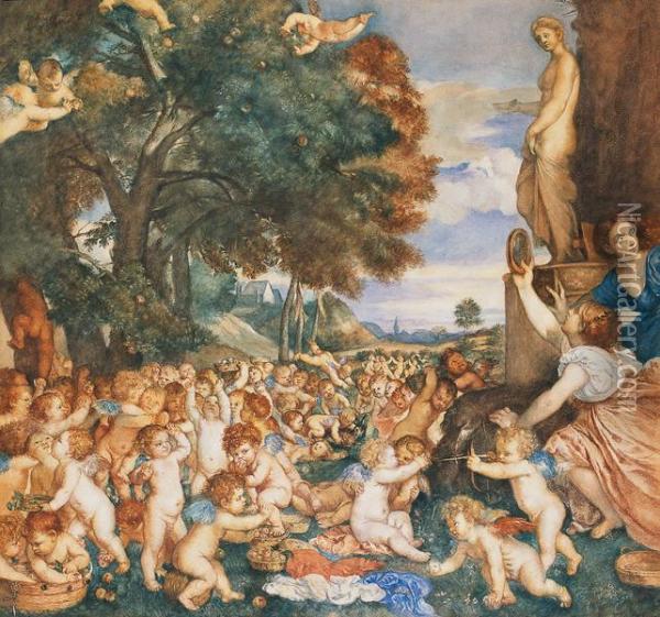 Ofrenda A Venus Oil Painting - Alejandro I De Graufigueras