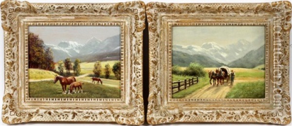 Austrian Mountain Scenes Oil Painting - Rudolf Ritter