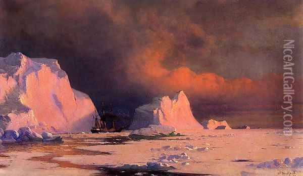 The 'Panther' in Melville Bay Oil Painting - William Bradford
