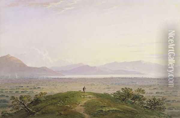 The Plains of Marathon, 1834 Oil Painting - John Varley