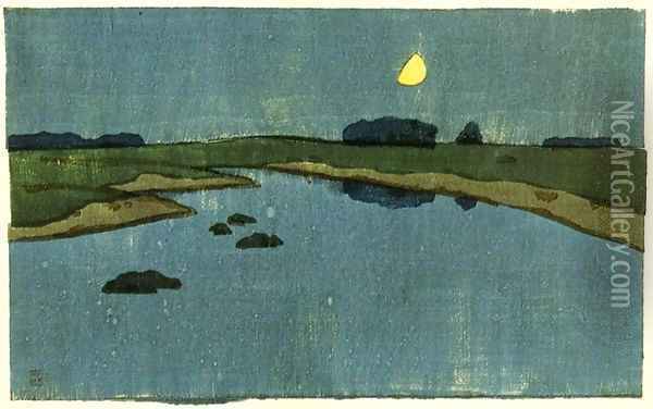 Marsh Creek 1905 Oil Painting - Arthur Wesley Dow