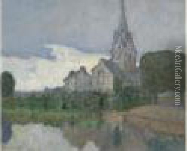  Eglise Bretonne  Oil Painting - Louis Marie Desire-Lucas