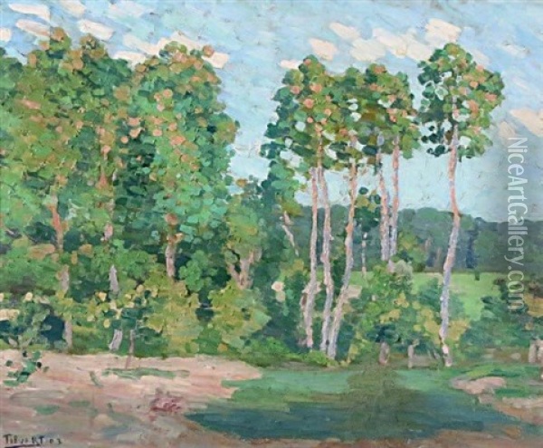 La Rangee D'arbres Oil Painting - Eugene Tirvert