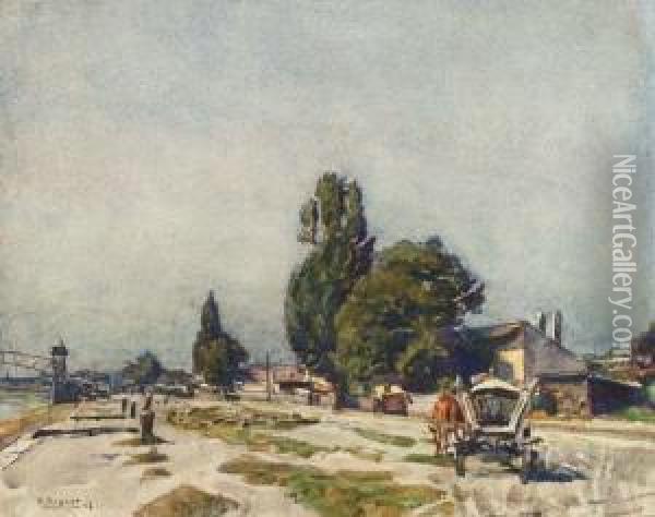 Motiv An Der Heiligenstadterlande In Wien Oil Painting - Ernst Graner