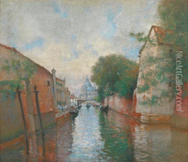 Canal Sante Croce Venise Oil Painting - Marie Joseph Leon Clavel Iwill