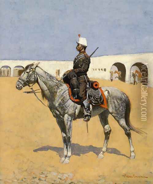 Cavalryman of the Line, Mexico Oil Painting - Frederic Remington