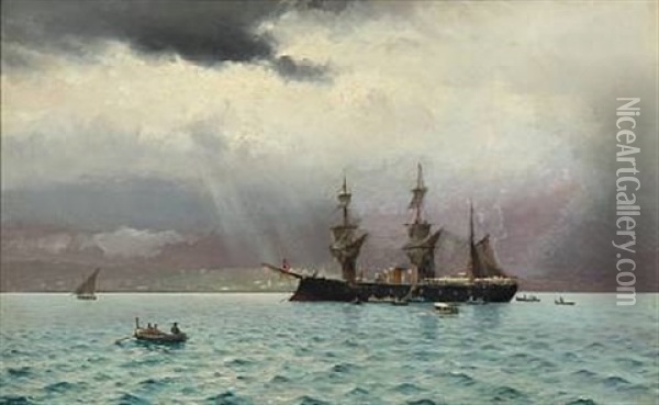 Dansk Marinefartoj I Middelhavet Oil Painting - Holger Luebbers