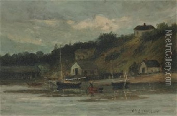 Harbor View Oil Painting - Edward Bannister